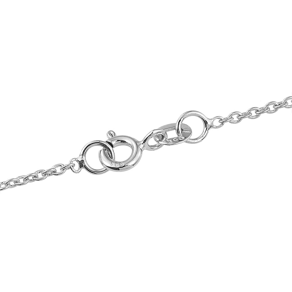 Lab Created Blue Sapphire Pendant in Sterling Silver