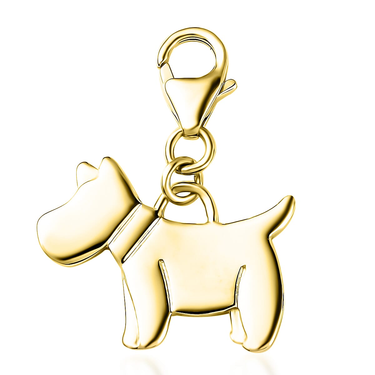 D'Joy 14K Yellow Gold Over Sterling Silver Schnauzer Dog Charm 4.20 Grams