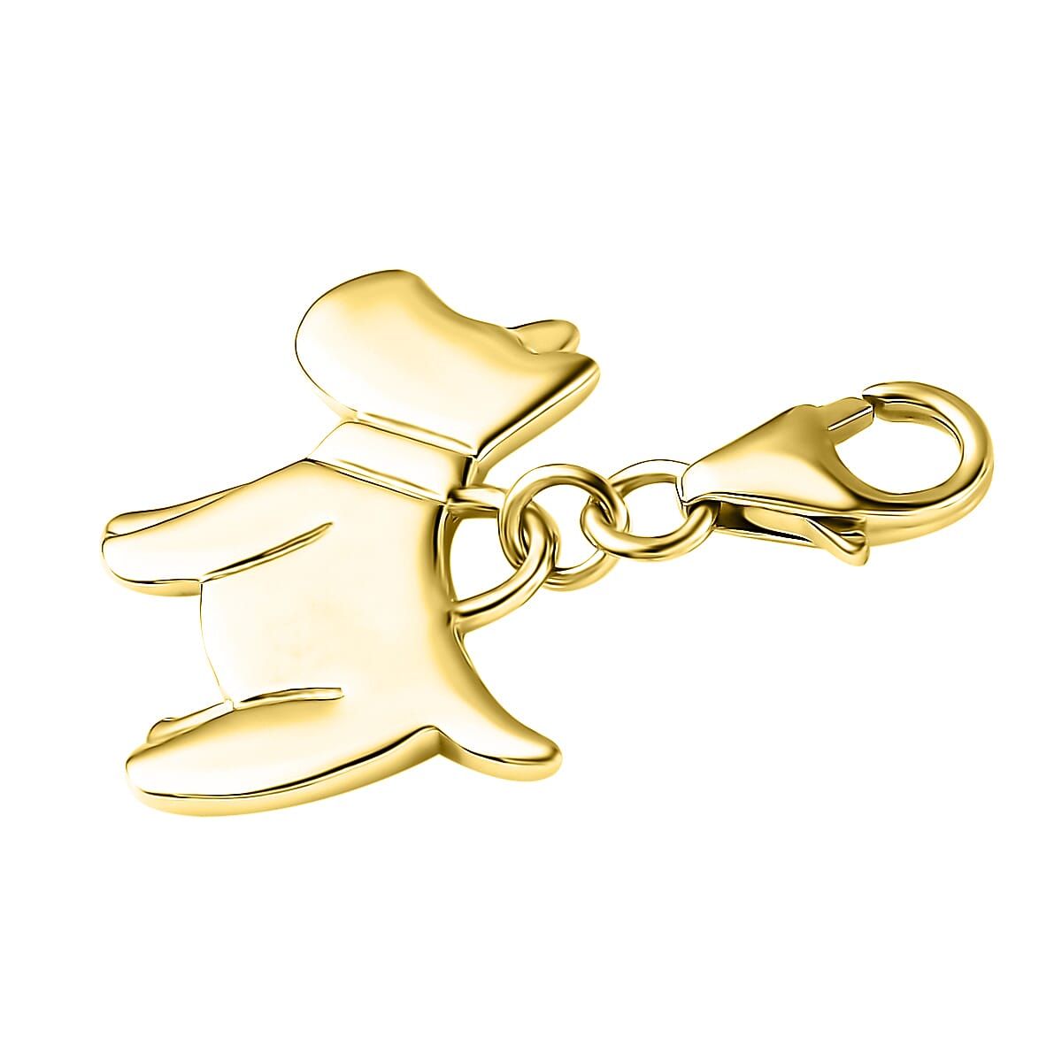 D'Joy 14K Yellow Gold Over Sterling Silver Schnauzer Dog Charm 4.20 Grams