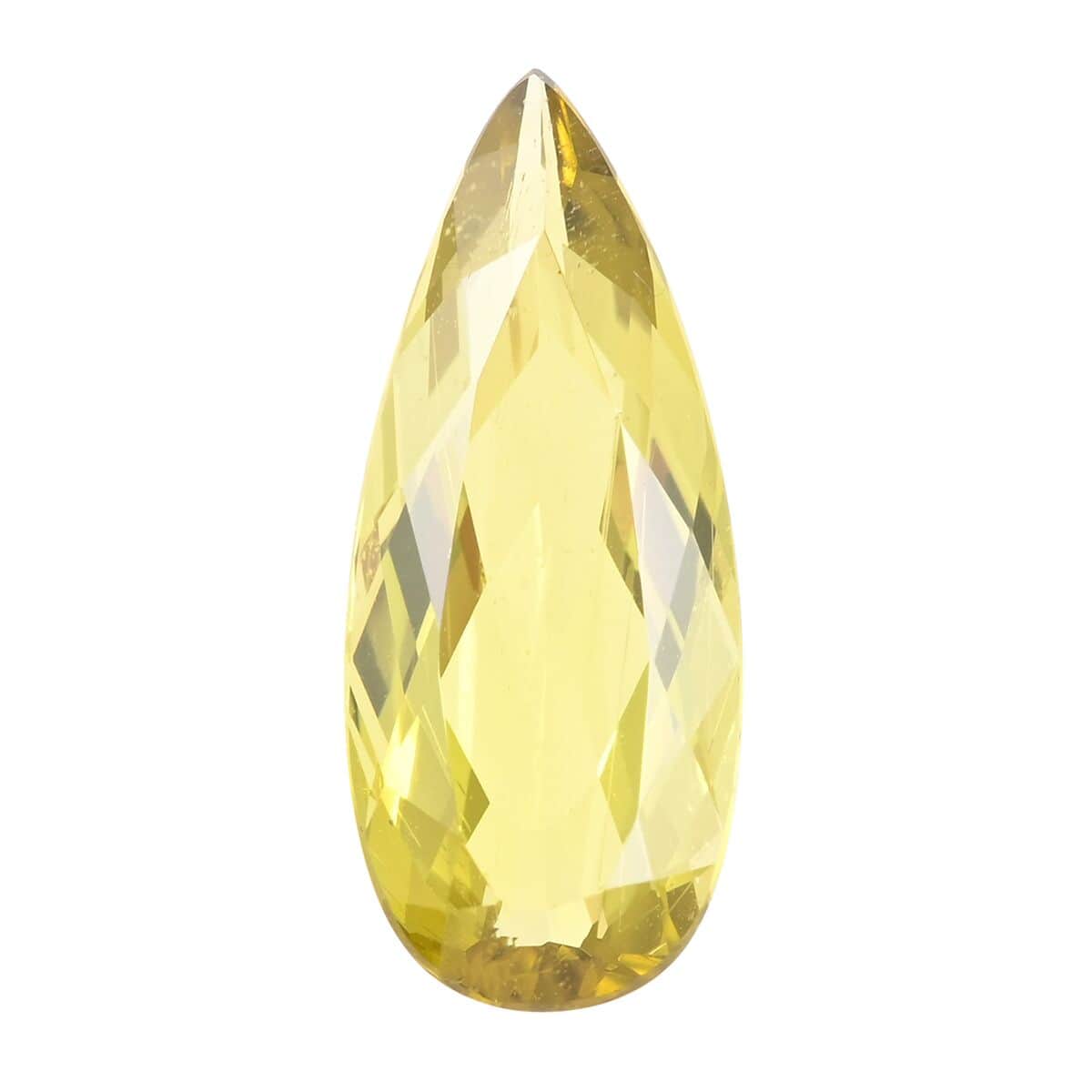 Certified AAAA Canary Tourmaline Faceted (Pear 18.39x7.66 mm) 4.29 ctw , Loose Gem , Loose Gemstones , Loose Stones , Jewelry Stones image number 0