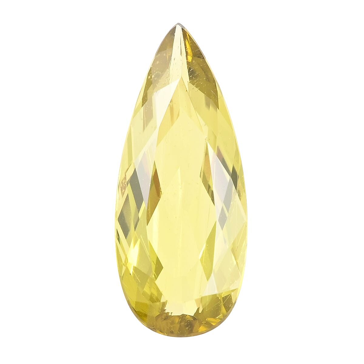 Certified AAAA Canary Tourmaline Faceted (Pear 18.39x7.66 mm) 4.29 ctw , Loose Gem , Loose Gemstones , Loose Stones , Jewelry Stones image number 0