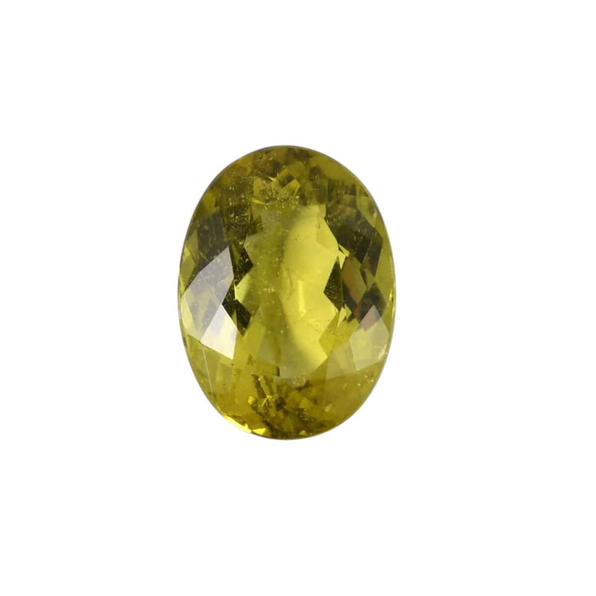 Certified AAAA Canary Tourmaline Faceted (Ovl 13.29x9.82 mm) 5.80 ctw , Loose Gem , Loose Gemstones , Loose Stones , Jewelry Stones image number 0