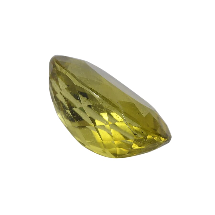 Certified AAAA Canary Tourmaline Faceted (Ovl 13.29x9.82 mm) 5.80 ctw , Loose Gem , Loose Gemstones , Loose Stones , Jewelry Stones