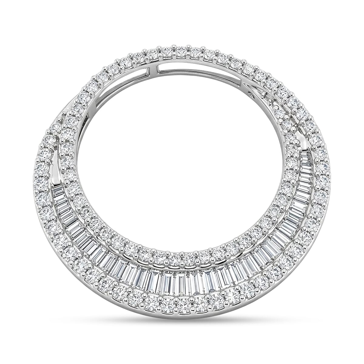 Diamond 1.00 ctw Pendant without Chain in 9K White Gold 2.54 Grams