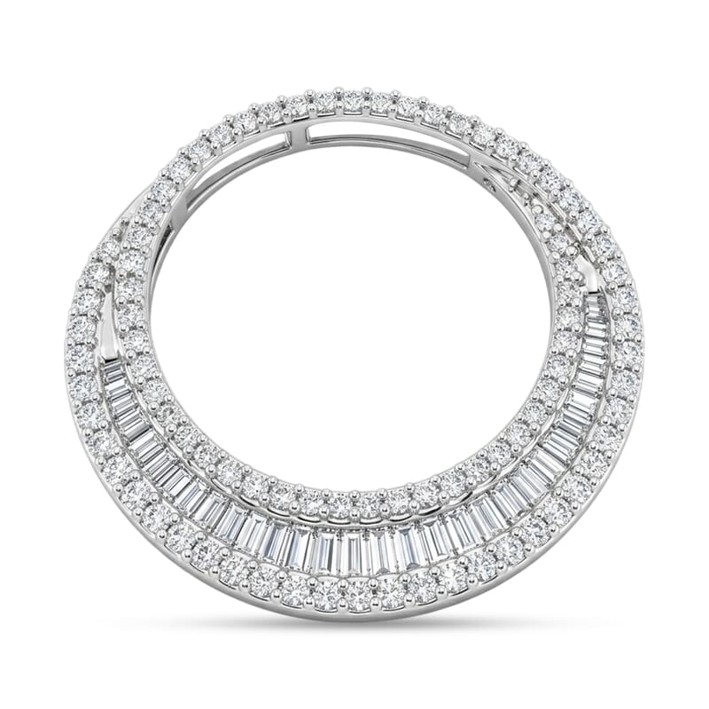 Diamond 1.00 ctw Pendant without Chain in 9K White Gold 2.54 Grams