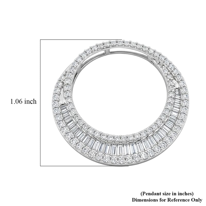 Diamond 1.00 ctw Pendant without Chain in 9K White Gold 2.54 Grams