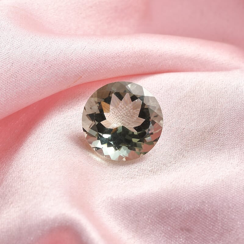 Montezuma Prasiolite (Rnd 18 mm) 19.19 ctw Loose gemstone