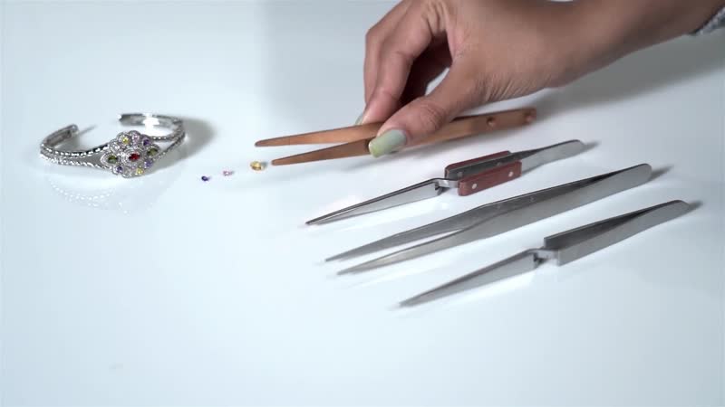 Gem Workshop Set of 4 Copper and Stainless Steel Soldering Tweezers