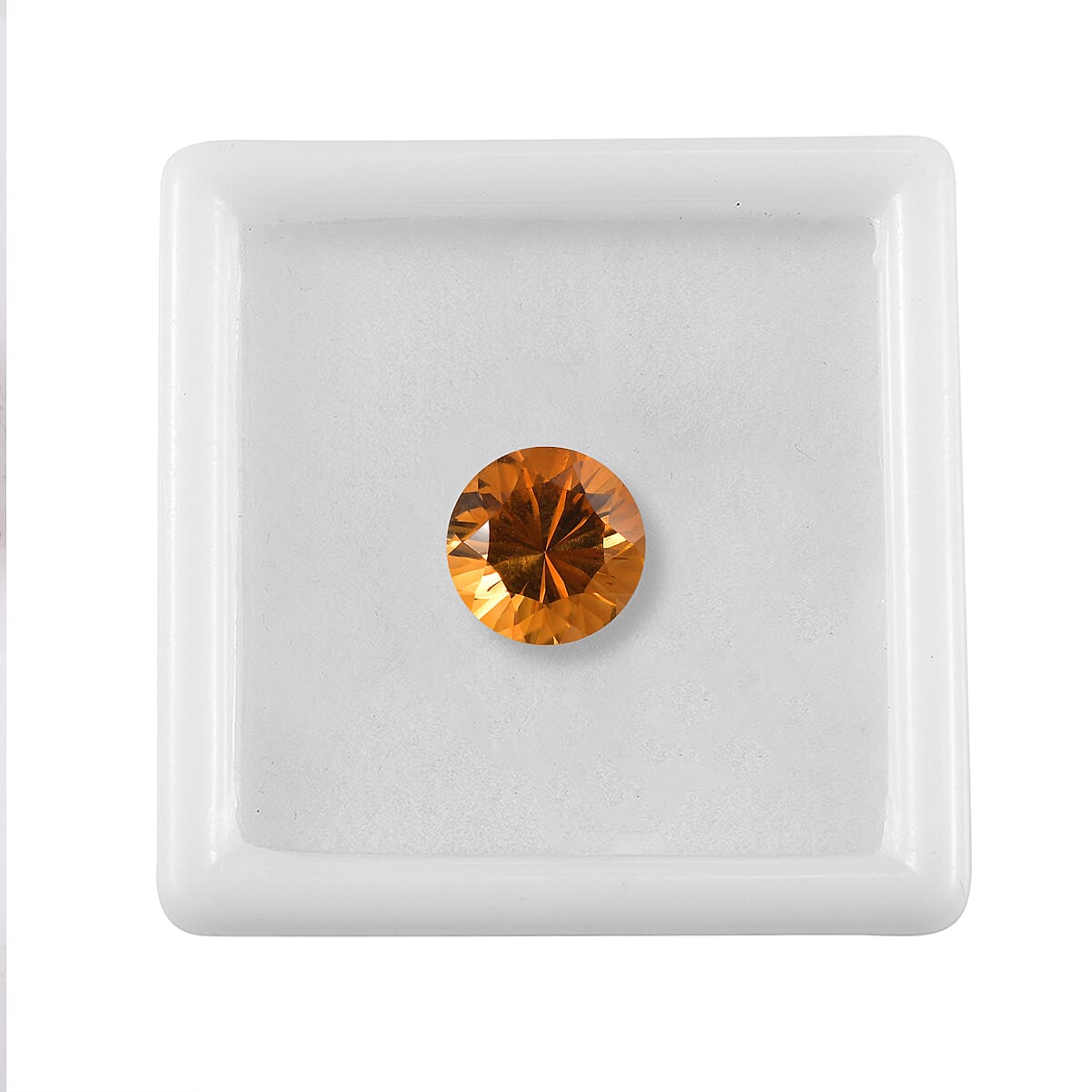 AA Santa Ana Madeira Citrine (Rnd 10 mm) 3.12 ctw Loose gemstone image number 3