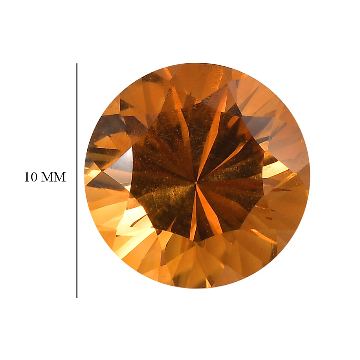 AA Santa Ana Madeira Citrine (Rnd 10 mm) 3.12 ctw Loose gemstone image number 4