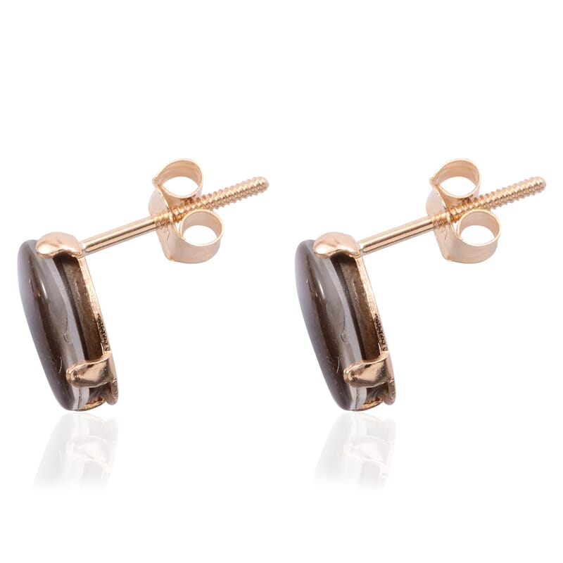 Ammolite 14K Yellow Gold Earring 2.36 Cttw -ST
