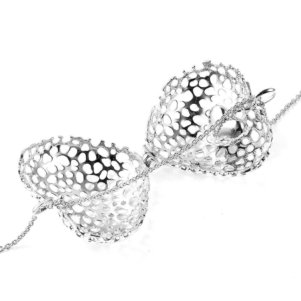 RACHEL GALLEY Amore Heart Collection Sterling Silver Pendant Necklace 30 Inches 29 Grams image number 4