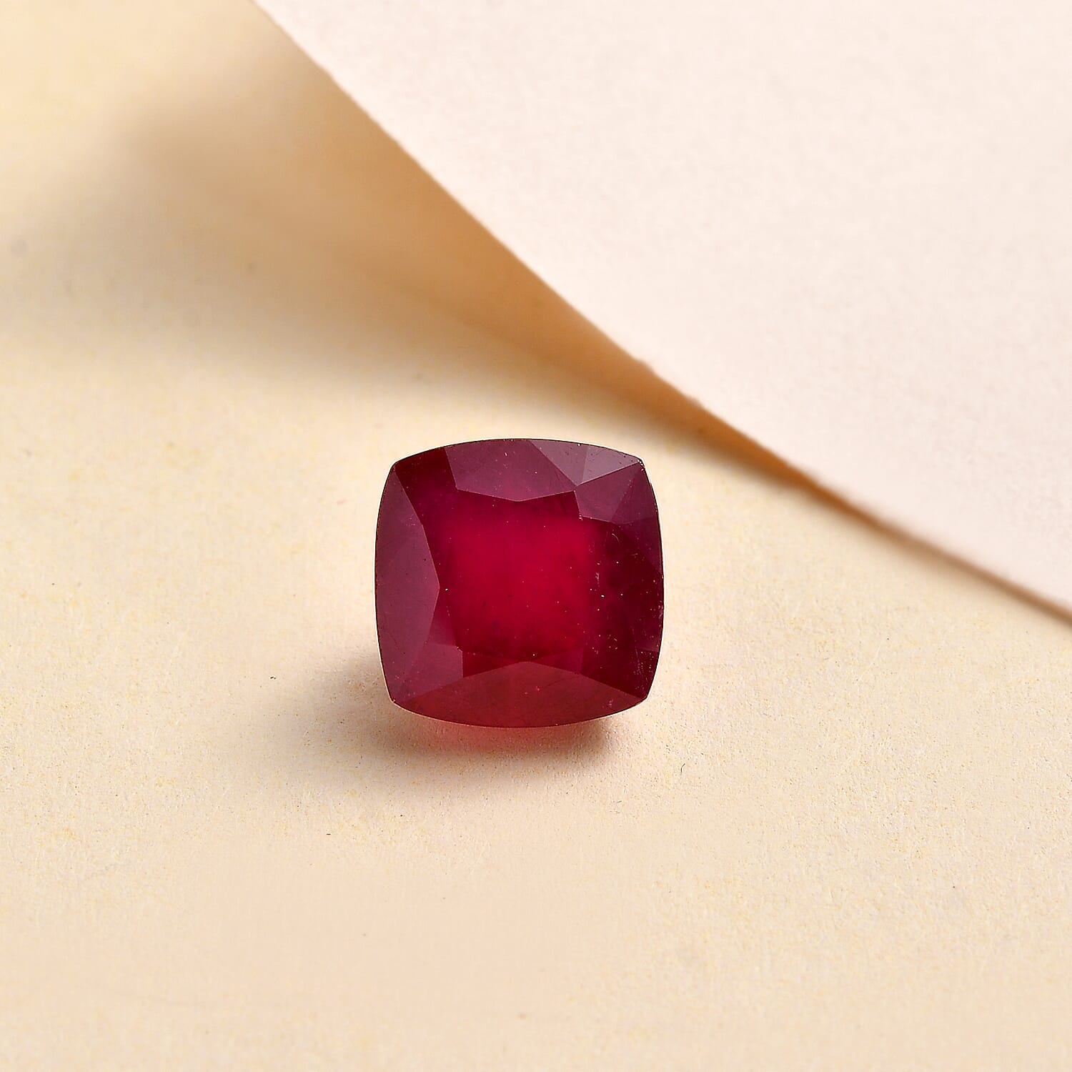 Niassa Ruby (FF) (Cush 9x9 mm) 3.89 ctw Loose Gemstone