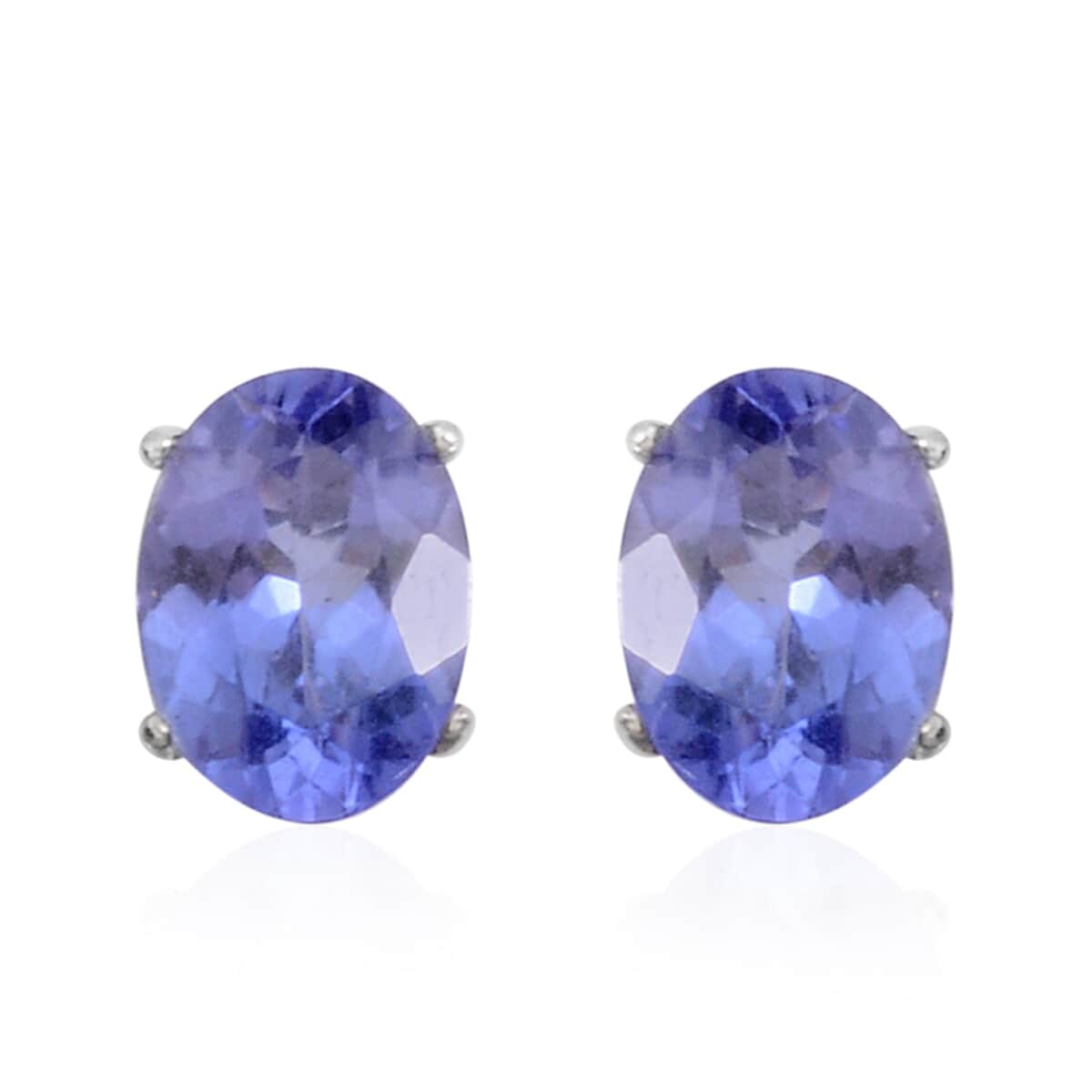 14K WG Premium AAA Tanzanite Oval Stud Earrings TGW 1.32 cts. image number 0