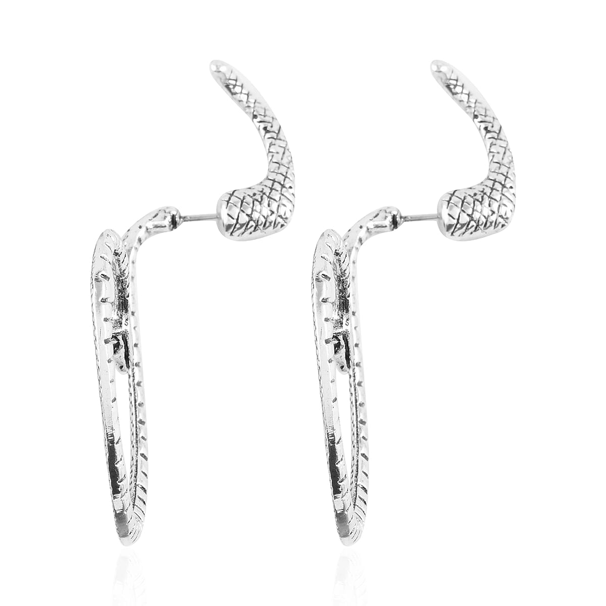 Snake Ear Cuff in Silvertone image number 2