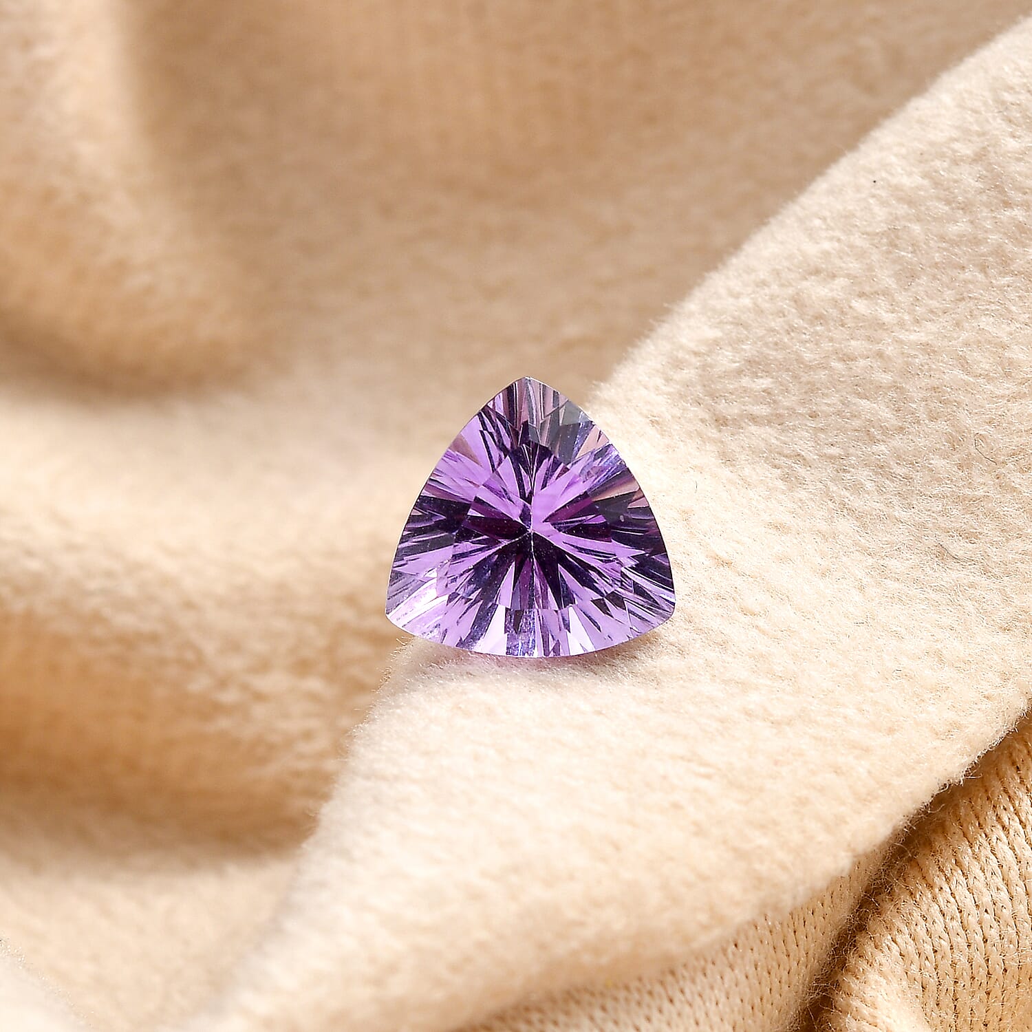 Rose De France Amethyst (Trl 9 mm) 1.75 ctw Loose Gemstone