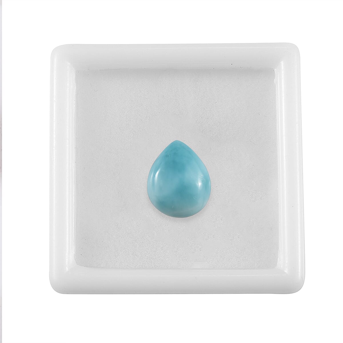 AA Larimar (Pear 12x10 mm) 3.94 ctw Loose gemstone image number 3