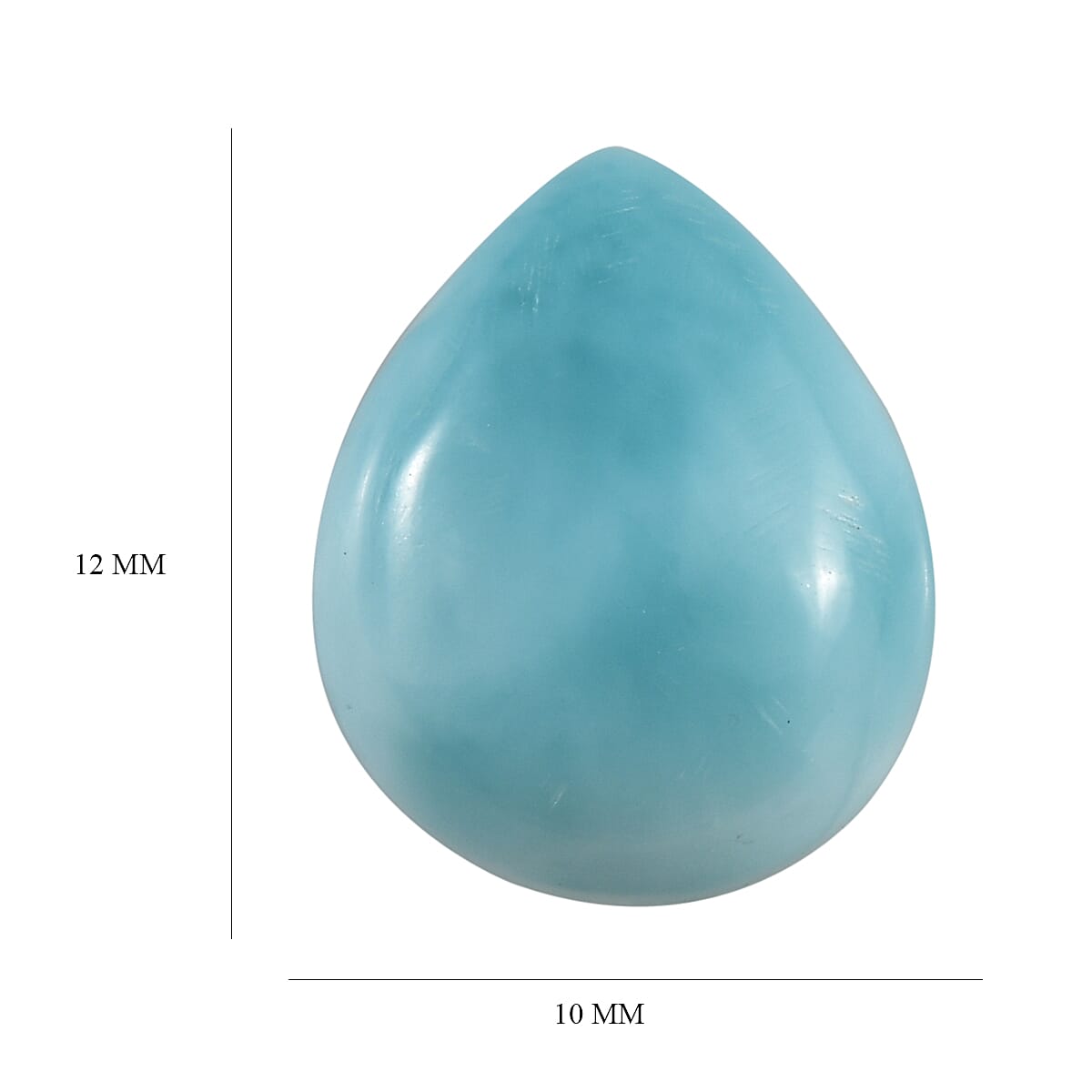 AA Larimar (Pear 12x10 mm) 3.94 ctw Loose gemstone image number 4