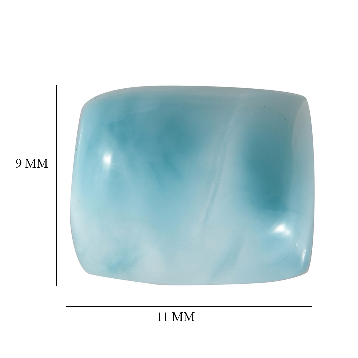 AA Larimar (Cush 11x9 mm) 3.65 ctw Loose gemstone image number 4