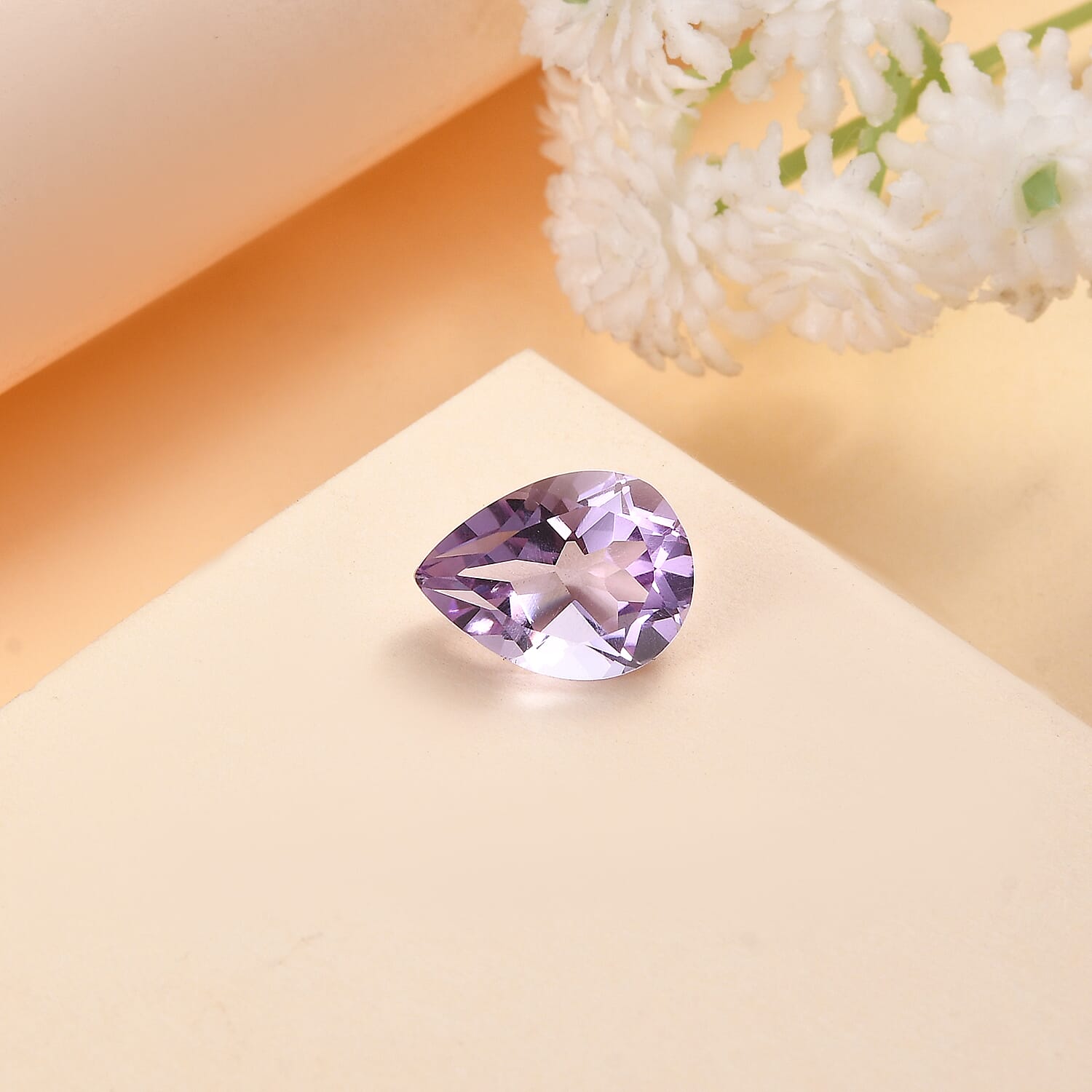 Rose De France Amethyst (Pear 12x10 mm) 3.48 ctw Loose Gemstone