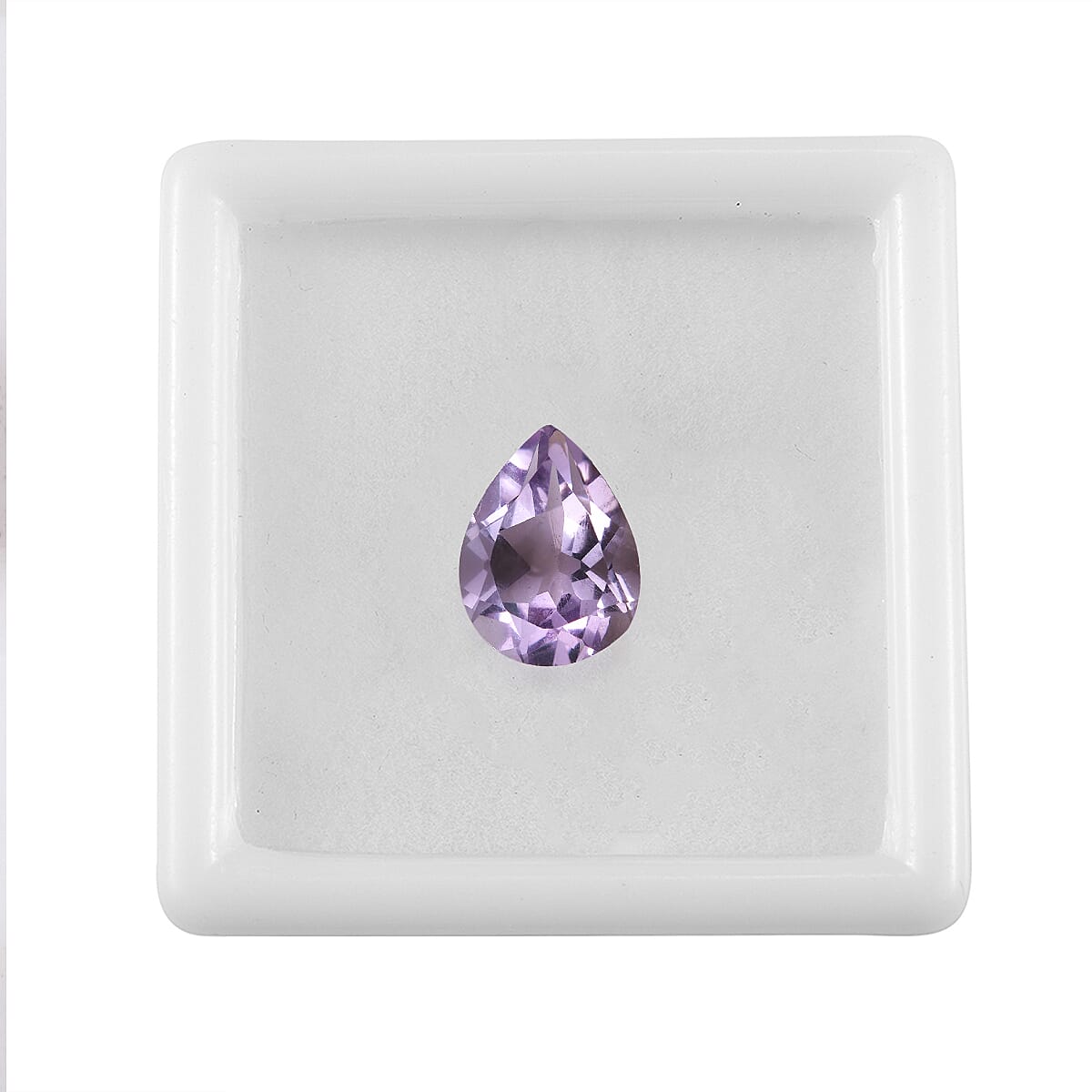 Rose De France Amethyst (Pear 12x10 mm) 3.48 ctw Loose Gemstone