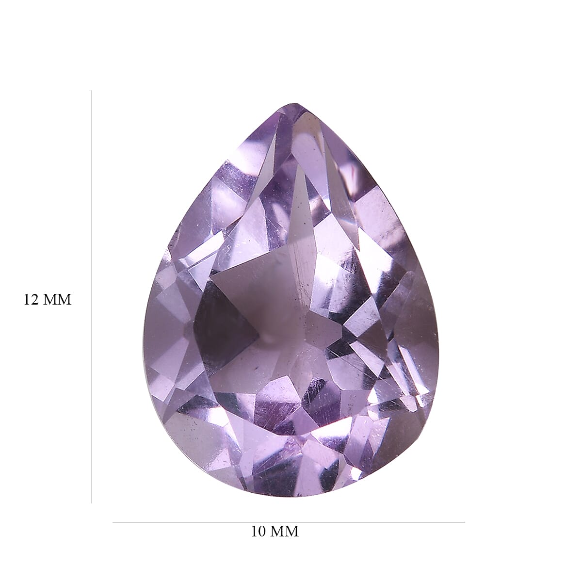 Rose De France Amethyst (Pear 12x10 mm) 3.48 ctw Loose Gemstone