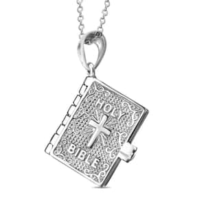 Psalm 23 Bible Pendant Necklace in Vermeil YG and Platinum Over Sterling Silver| Religious Jewelry For Women (20 in)