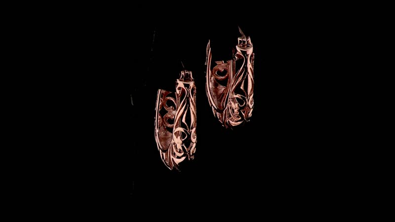 Heart Hoop Earrings in 14K Rose Gold Over Sterling Silver 4.46 Grams