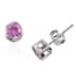 Lab Created Pink Sapphire Stud Earrings in Sterling Silver 1.20 ctw  image number 0