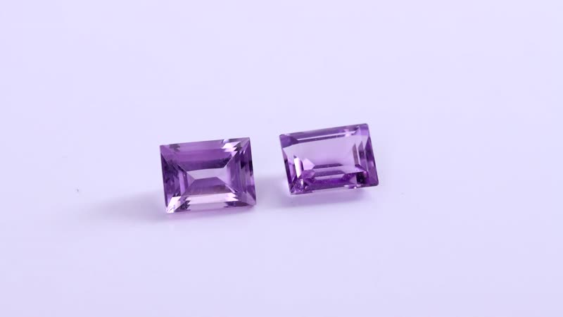 Rose De France Amethyst Set of 2 (Bgt 8x6 mm) 2.56 ctw Loose Gemstone
