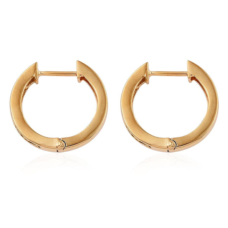Ambanja Demantoid Garnet Hoop Earrings in 14K Yellow Gold Over Sterling Silver 1.15 ctw