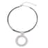 White Austrian Crystal Pendant With Collar Necklace 16-21 Inch in Silvertone image number 0