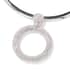White Austrian Crystal Pendant With Collar Necklace 16-21 Inch in Silvertone image number 1