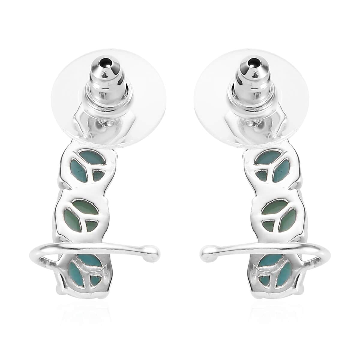 Larimar Earrings in Platinum Over Sterling Silver 5.30 ctw image number 3