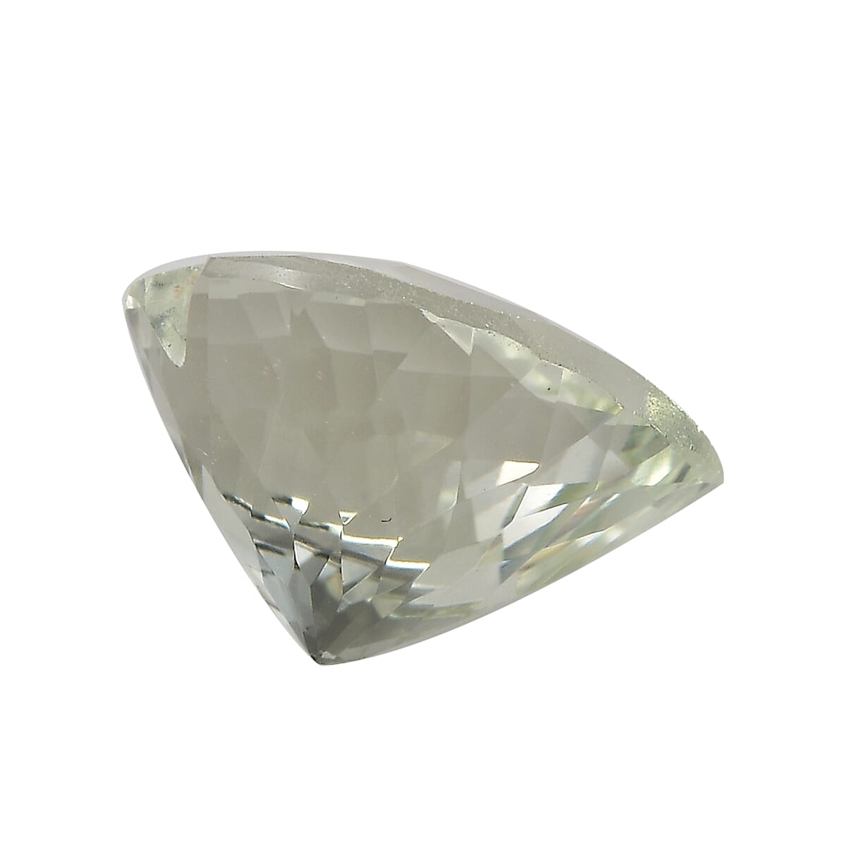 Montezuma Prasiolite (Hrt 18 mm) 13.33 ctw Loose Gemstone
