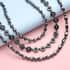 Set of 3 Hematite Beaded Necklaces 20 Inches with Magnetic Clasp in Silvertone 999.50 ctw image number 1