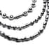 Set of 3 Hematite Beaded Necklaces 20 Inches with Magnetic Clasp in Silvertone 999.50 ctw image number 4