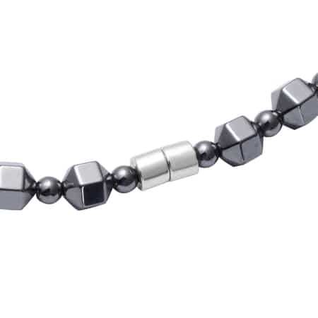 Set of 3 Hematite Beaded Necklaces 20 Inches with Magnetic Clasp in Silvertone 999.50 ctw image number 6