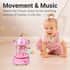 Pink and White 4-Horse Wooden Carousel Music Box image number 1