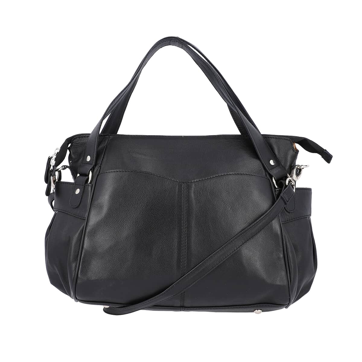 100%  Genuine Leather RFID Bailey Bag, Color : Black, Size : 17x11x3 in image number 0