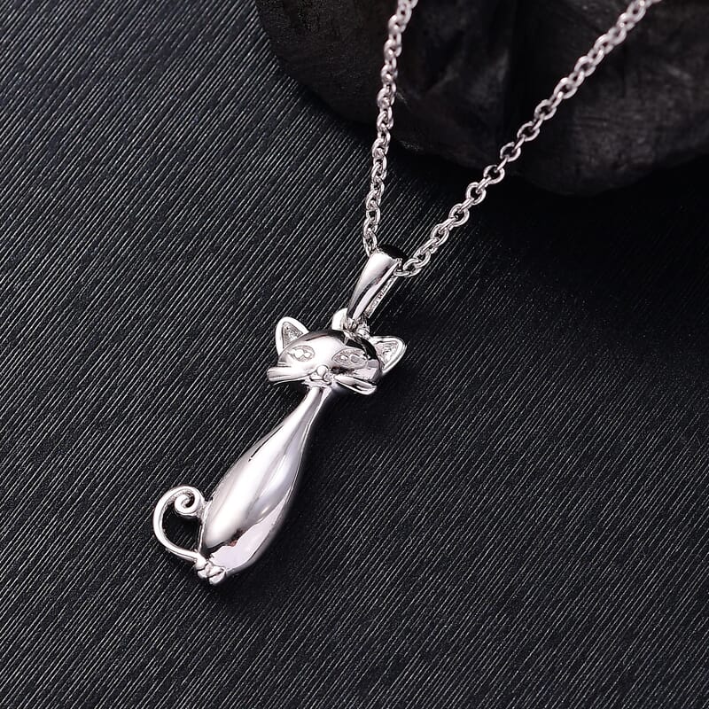 Platinum Over Sterling Silver Pendant without Chain