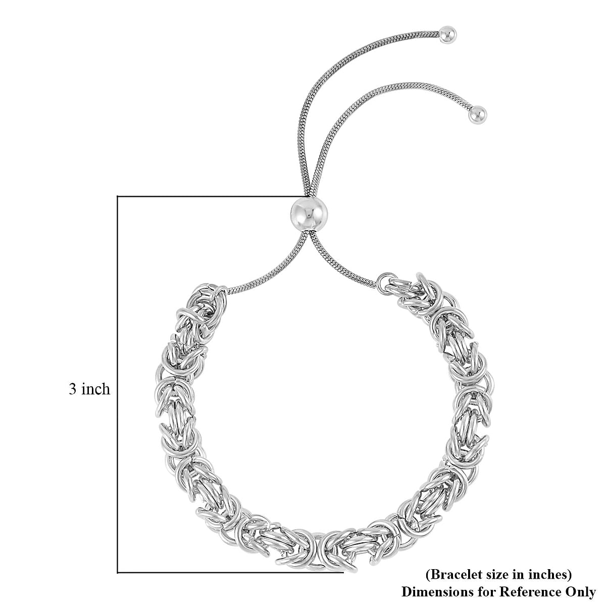 Byzantine Bolo Bracelet in Stainless Steel image number 4