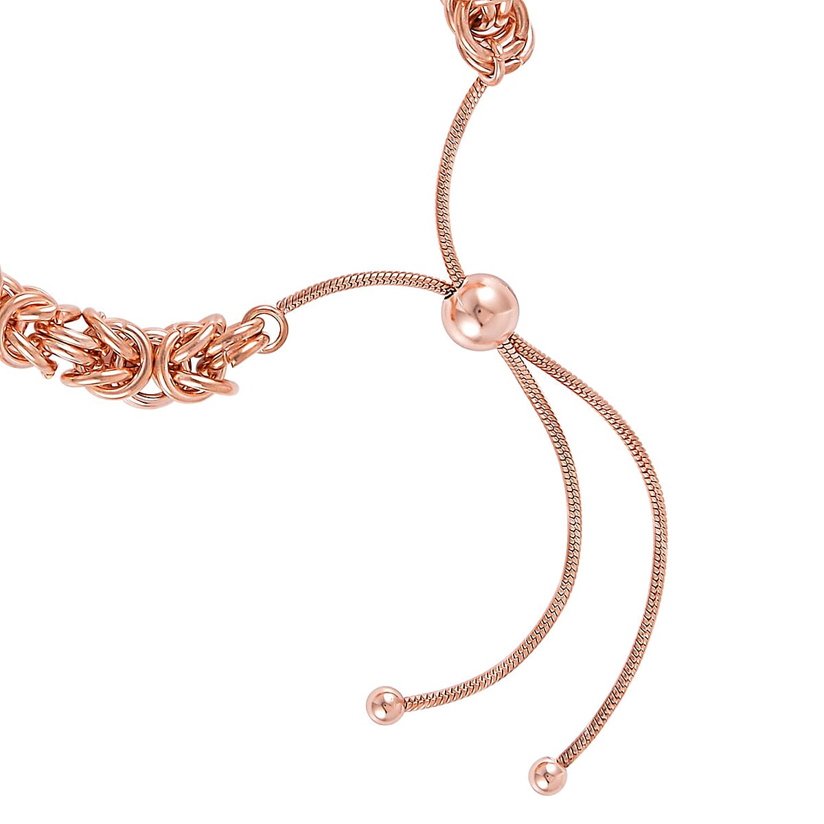 Byzantine Bolo Bracelet in ION Plated RG Stainless Steel | Tarnish-Free, Waterproof, Sweat Proof Jewelry image number 3