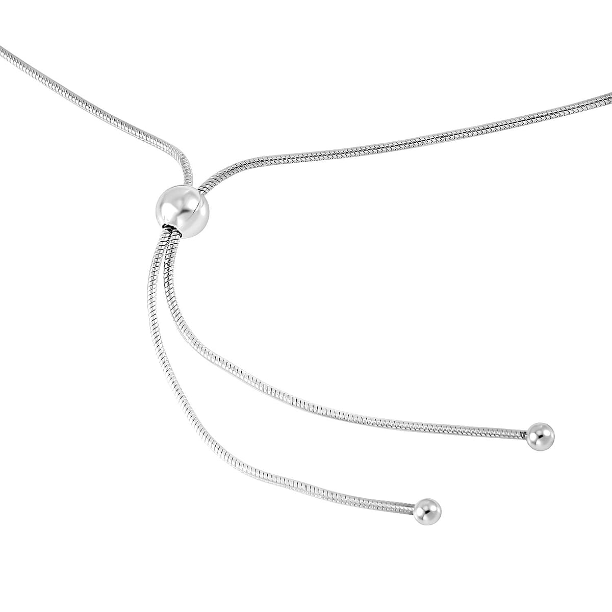 Stainless Steel Byzantine Chain Magic Ball Necklace 18-29 Inches image number 3