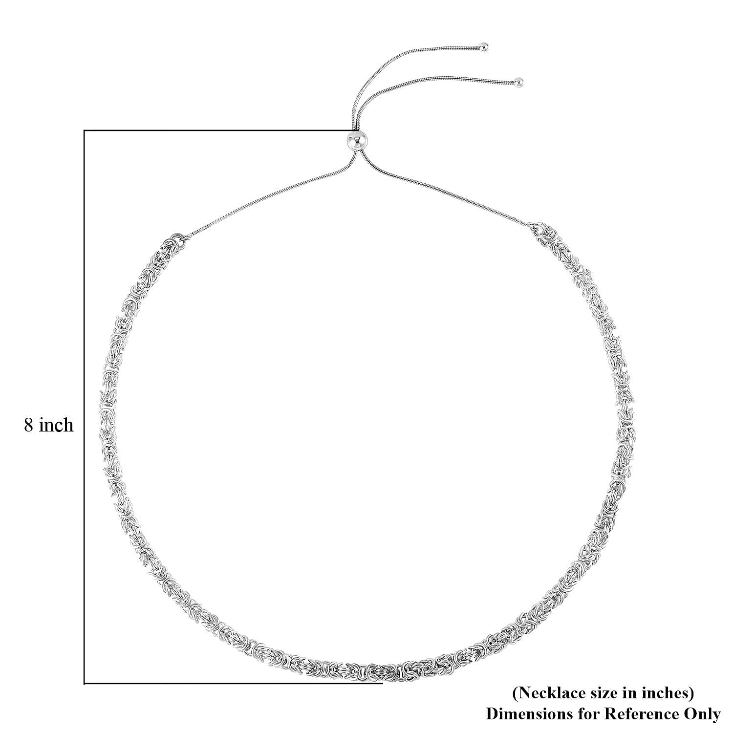 Stainless Steel Byzantine Chain Magic Ball Necklace 18-29 Inches
