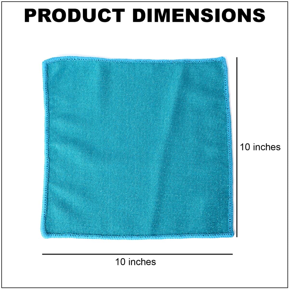 Set of 20 Turquoise Double Sided Microfiber and Scratch Fiber Dish Cloth (10 in) image number 3