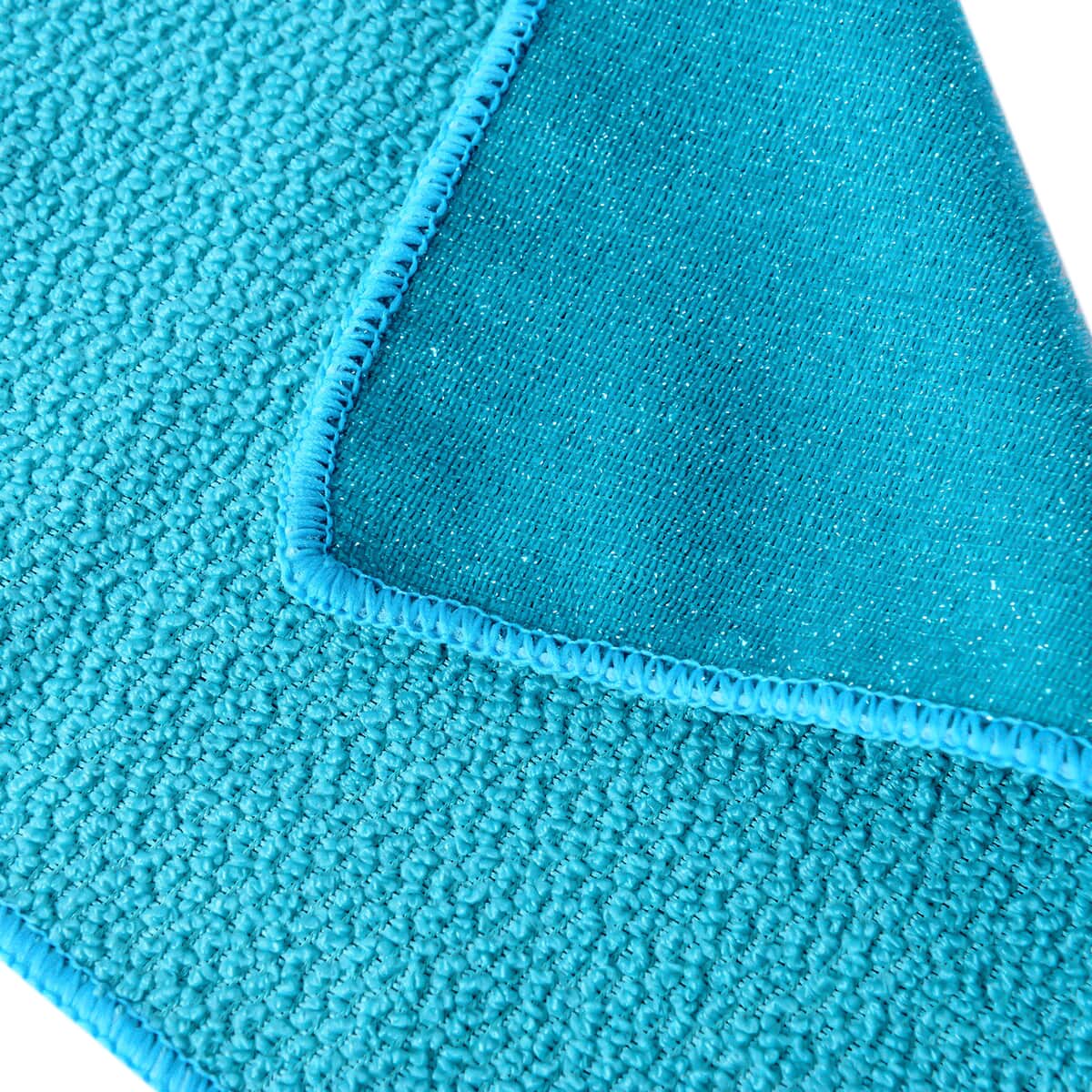 Homesmart Set of 20 Turquoise Double Sided Microfiber and Scratch Fiber Dish Cloth image number 5