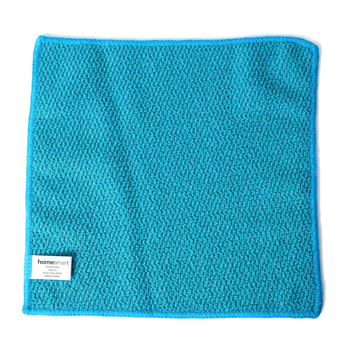 Set of 20 Turquoise Double Sided Microfiber and Scratch Fiber Dish Cloth (10 in) image number 6