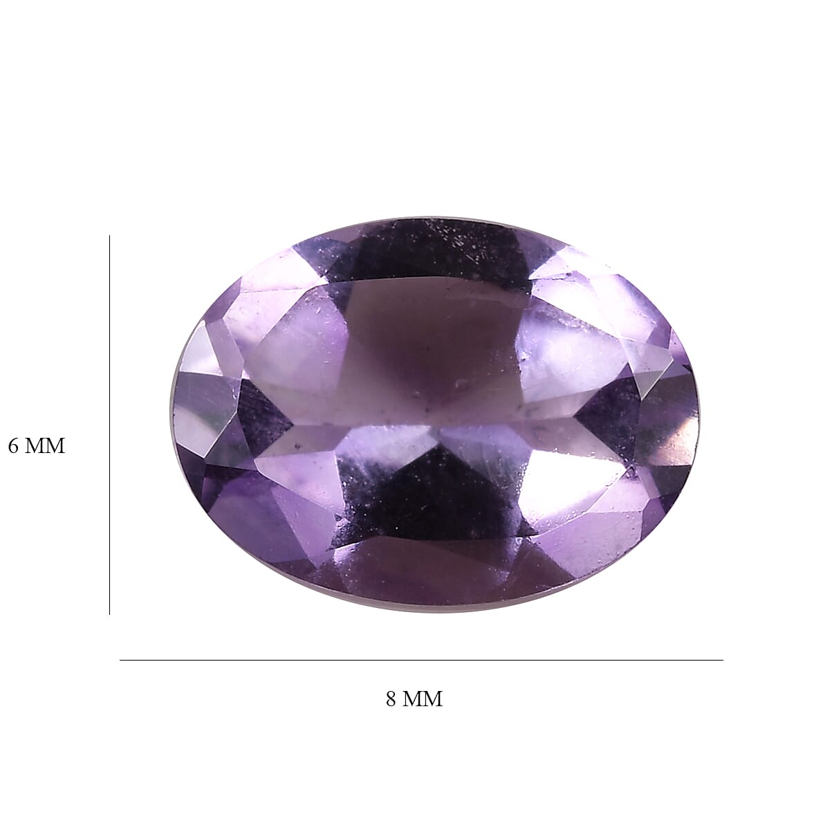 Mashamba Amethyst (Ovl 8x6 mm) 1.05 ctw Loose Gemstone image number 4