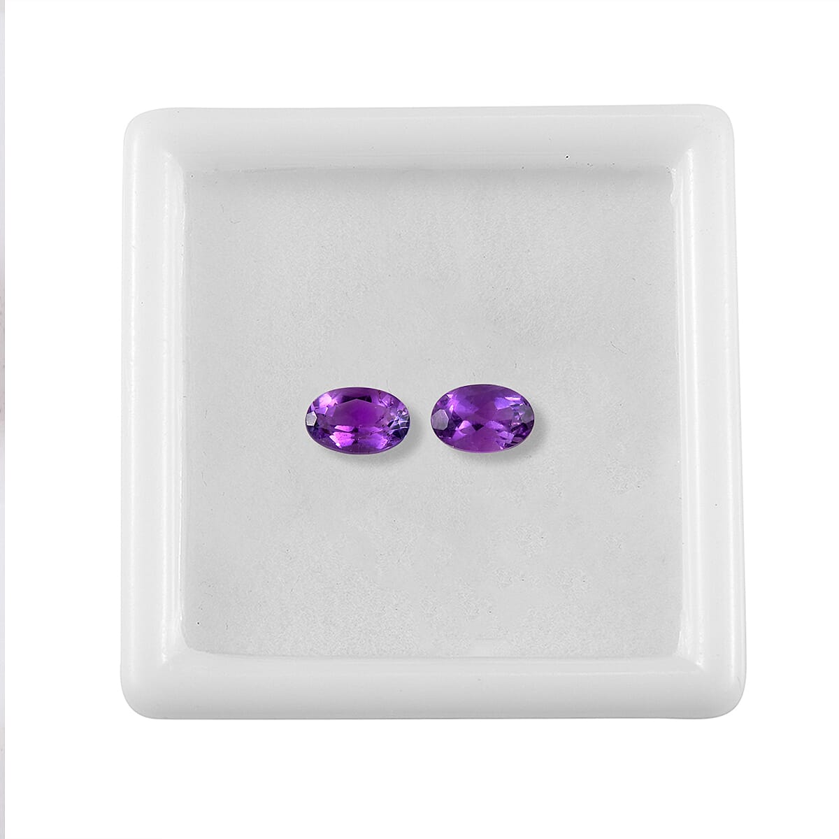 Mashamba Amethyst Set of 2 (Ovl 6x4 mm) 0.70 ctw Loose Gemstone